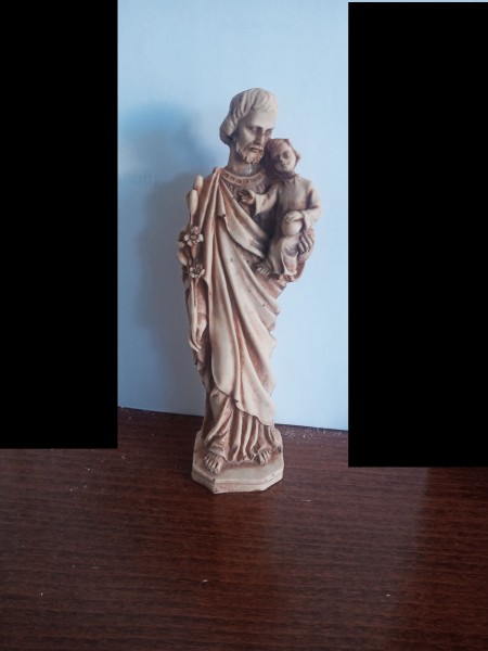 hl. Josef Statue AUS MARMORSTEIN . ca 14 cm